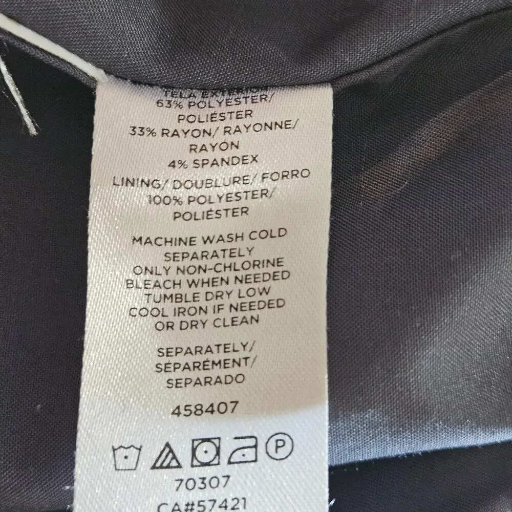 Loft Womens A-Line Skirt Gray Knee Length Side Ruffle Design Casual Lined Size 2